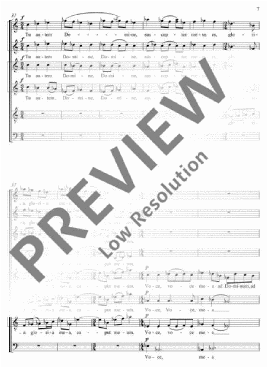Domine quid multiplicati sunt A Cappella scores gallery preview page 8