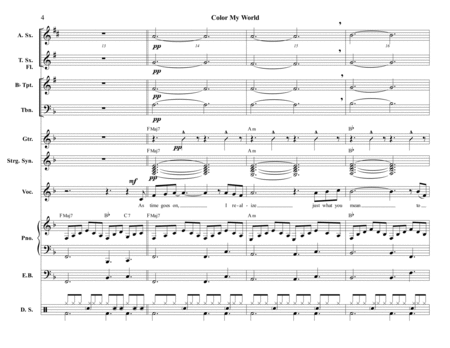 Chicago: Color My World - Jazz Combo with Vocal (Score Only) image number null