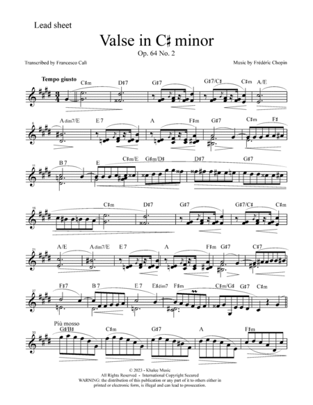 Valse in C#m (Op. 64 No. 2)