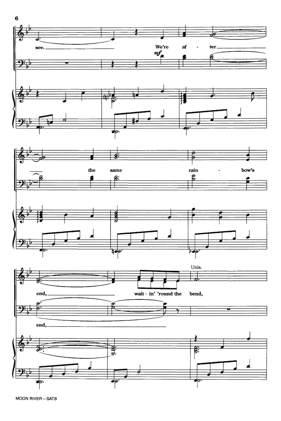 Moon River 4-Part scores gallery preview page 4