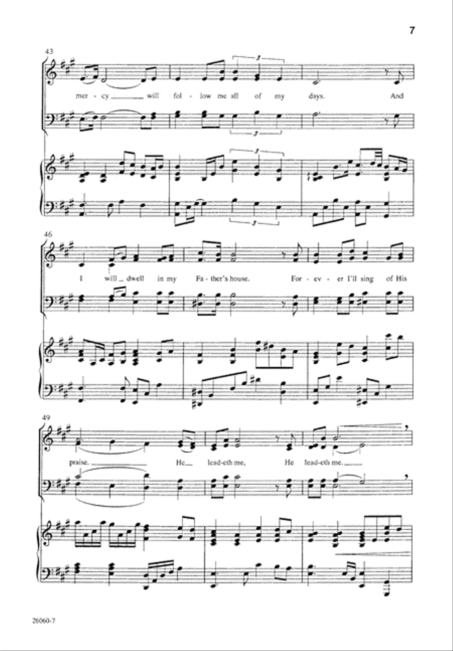 He Leadeth Me He Leadeth Me 4-Part scores gallery preview page 8