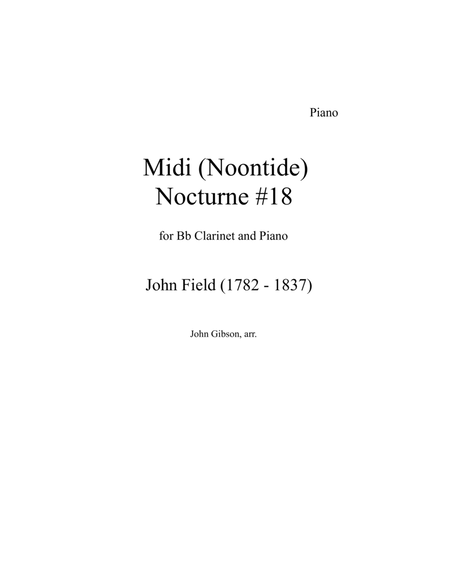 Midi (noontide) by John Field set for Bb clarinet and piano image number null