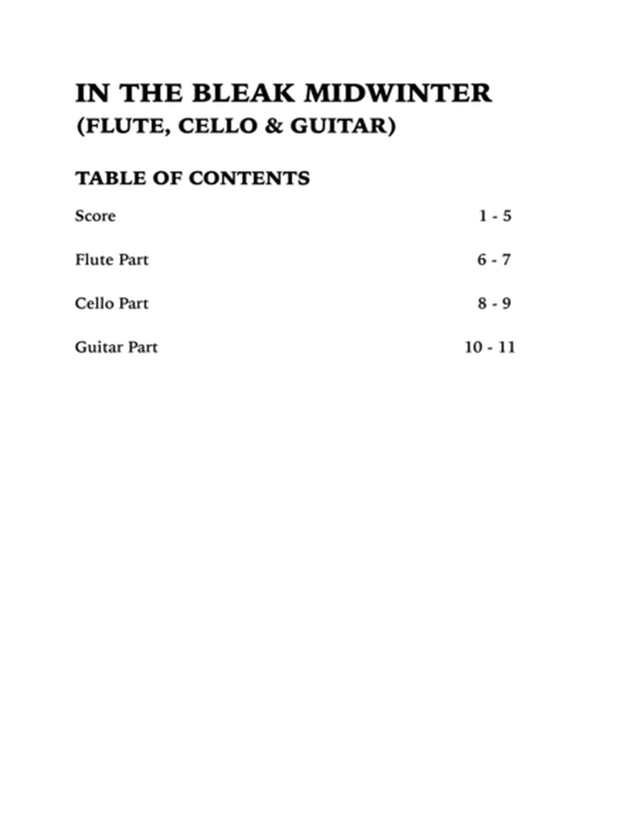 In the Bleak Midwinter (Trio for Flute, Cello and Guitar) image number null