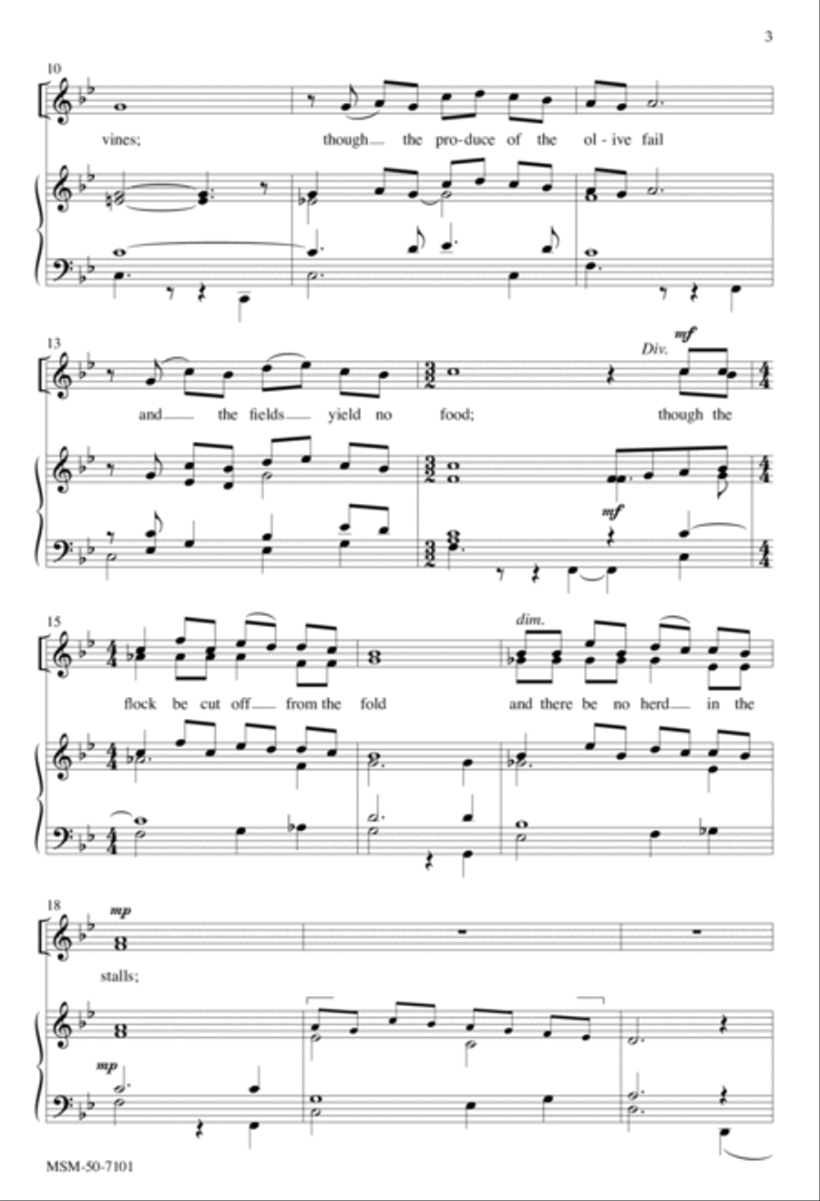 Yet I Will Rejoice in the Lord (Downloadable Choral Score)