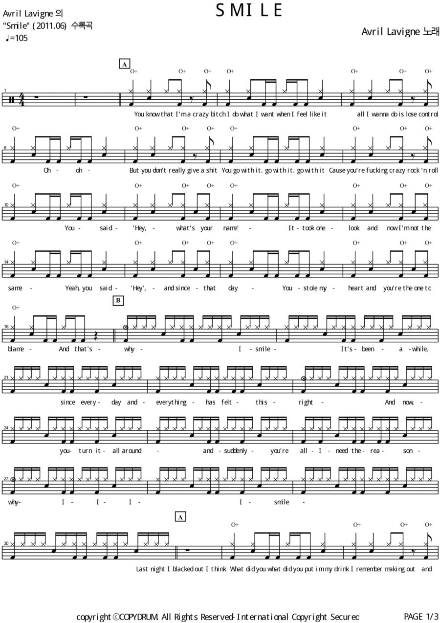 Smile Smile Drum Set scores gallery preview page 1