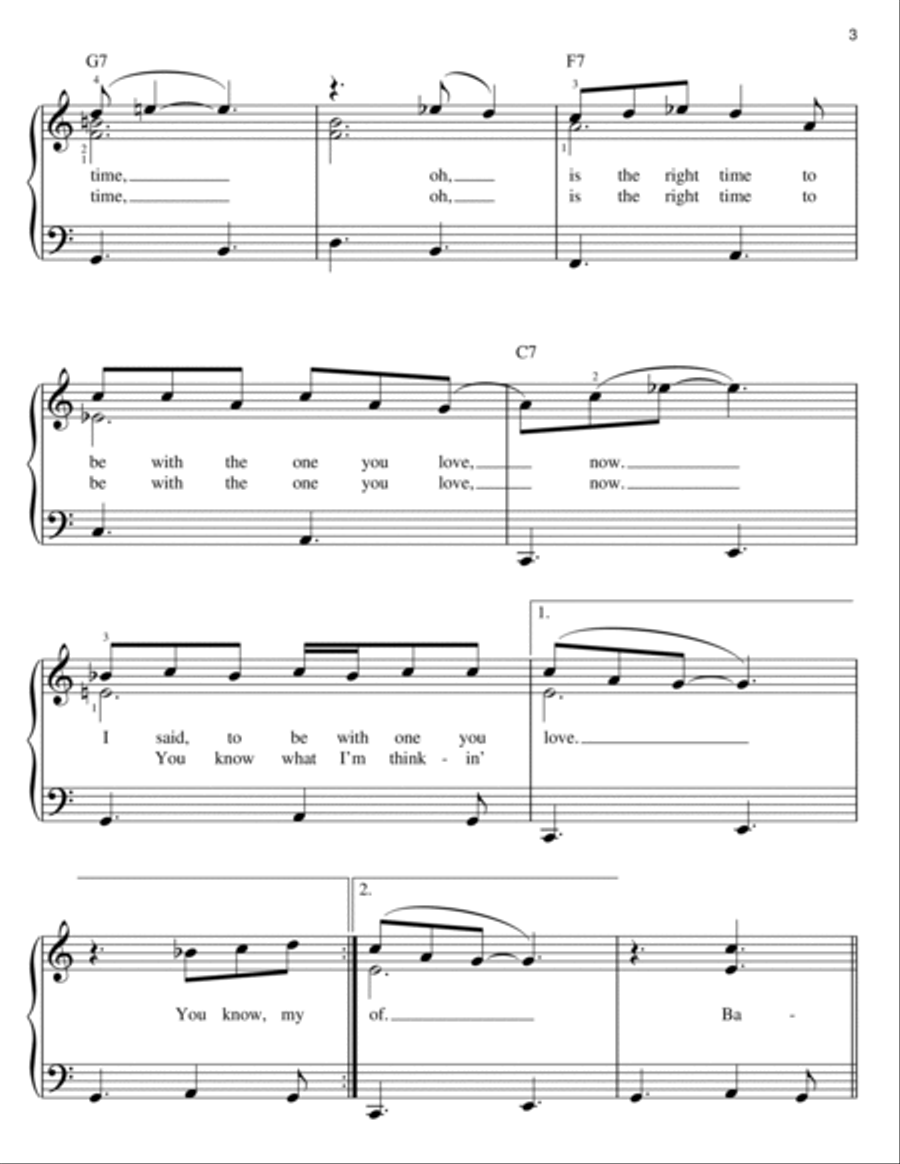 The Right Time The Right Time Easy Piano scores gallery preview page 3