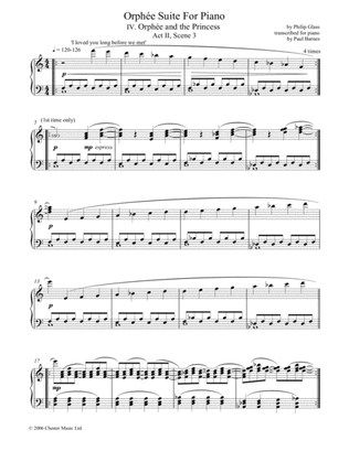 Orphee Suite For Piano, IV. Orphee And The Princess, Act II, Scene 3