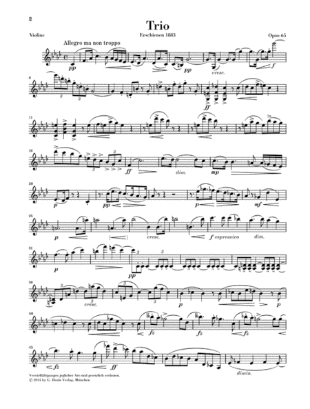 Piano Trio No. 3 in F minor, Op. 65