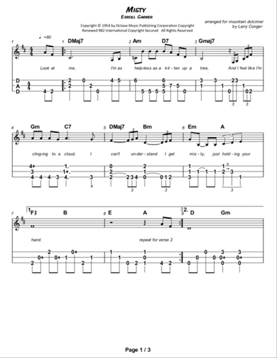Misty Dulcimer scores gallery preview page 2