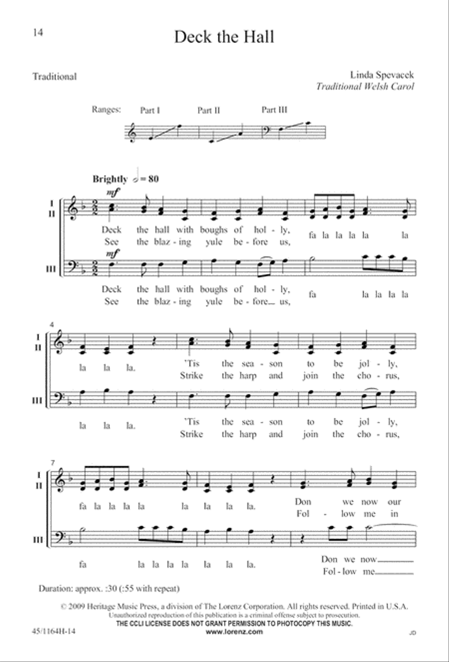 A-Caroling We Go! 3-Part scores gallery preview page 14