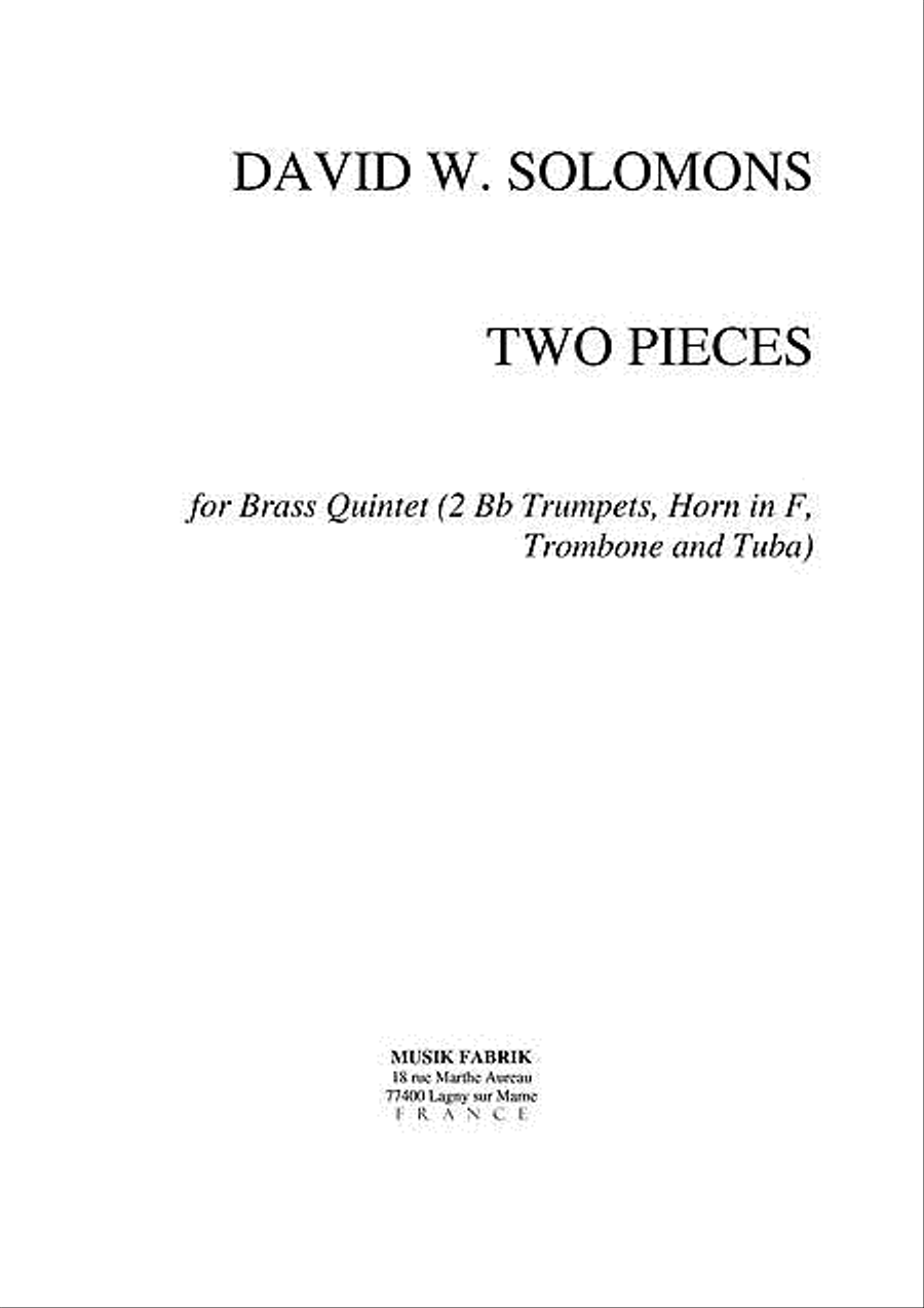 Two Pieces Brass Quintet scores gallery preview page 1