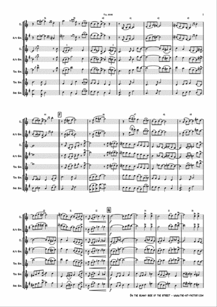 On The Sunny Side Of The Street Woodwind Trio scores gallery preview page 3