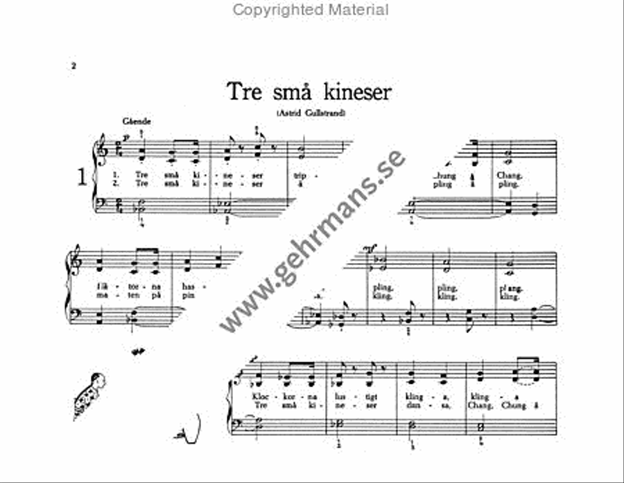 Tre sma kineser Tre sma kineser Piano Solo scores gallery preview page 3