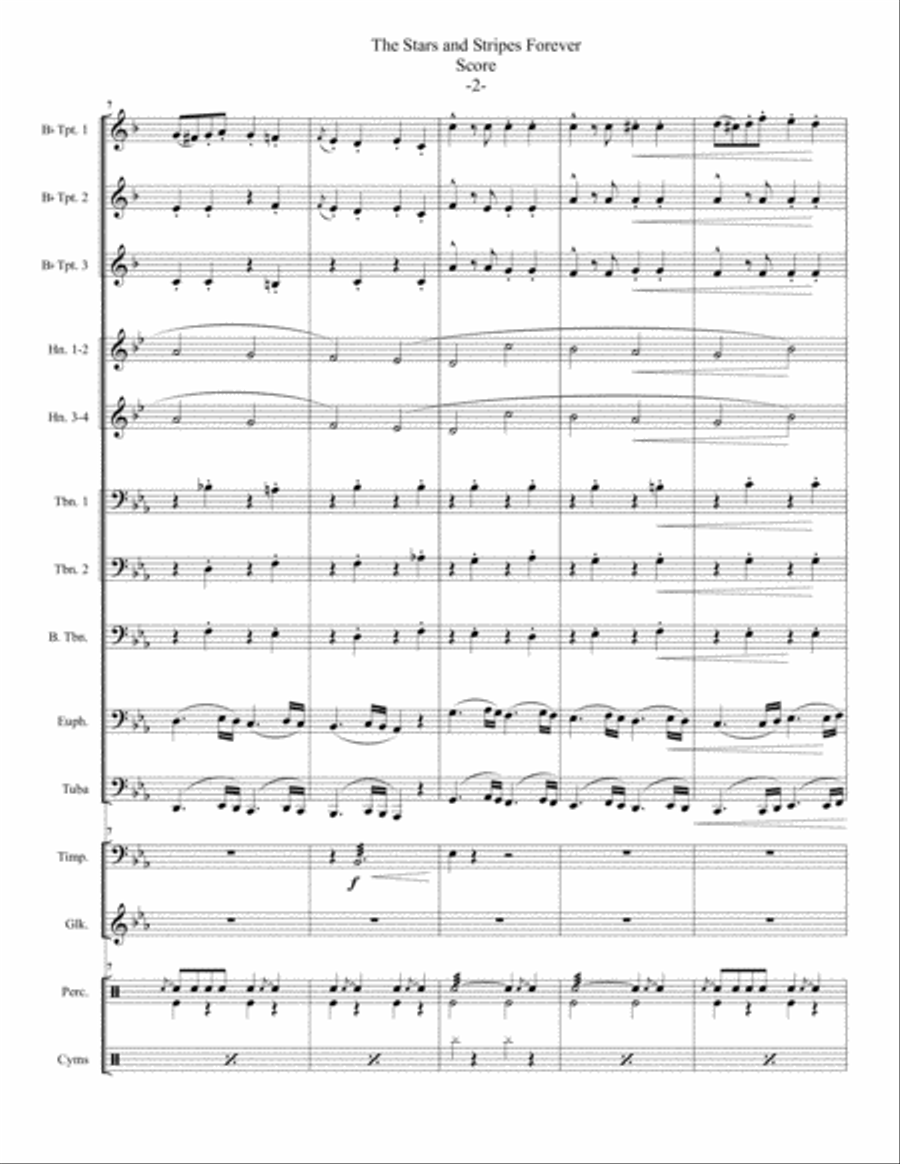 The Stars and Stripes Forever! For Brass Ensemble Brass Ensemble scores gallery preview page 4