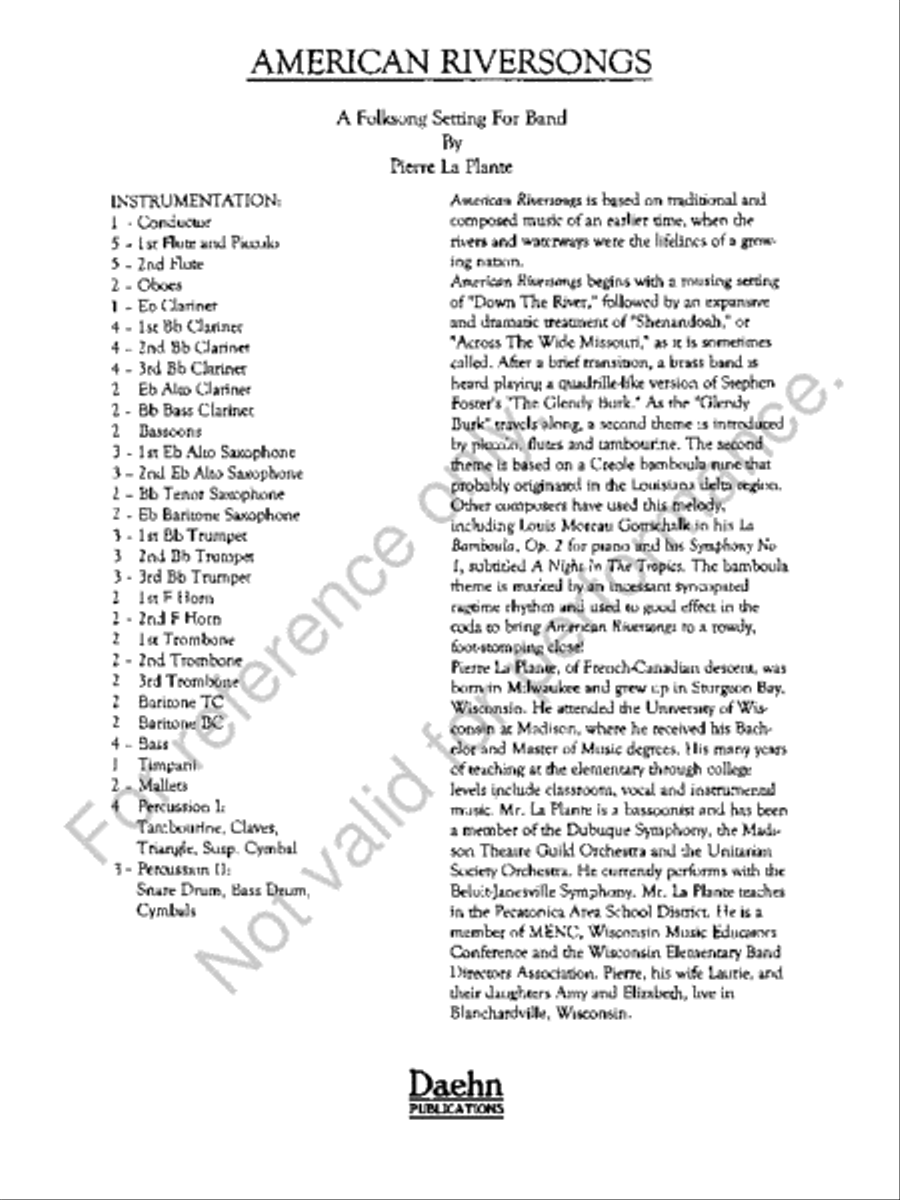 American Riversongs American Riversongs Concert Band scores gallery preview page 2