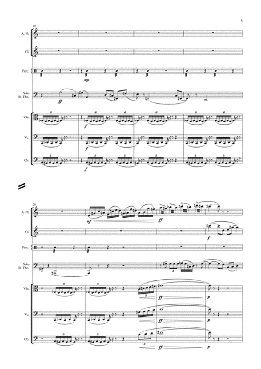 Carson Cooman: Concerto for Bass Trombone and Six Players (2006), score only