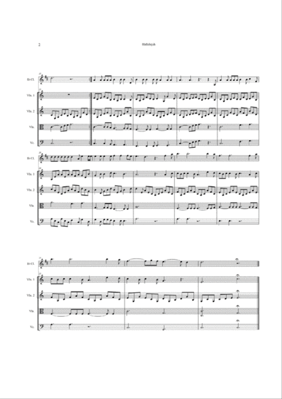 Another Hallelujah Chamber Orchestra scores gallery preview page 2