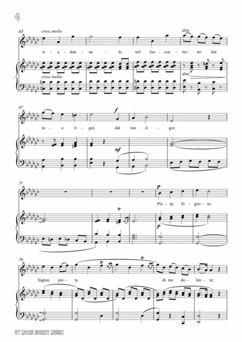 Stradella-Preghiera; Pietà,signore in e flat minor,for Voice and Piano image number null