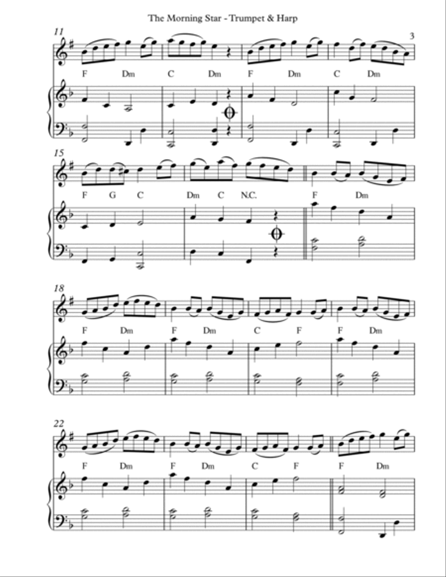 The Morning Star, Duet for Bb Trumpet & Harp image number null