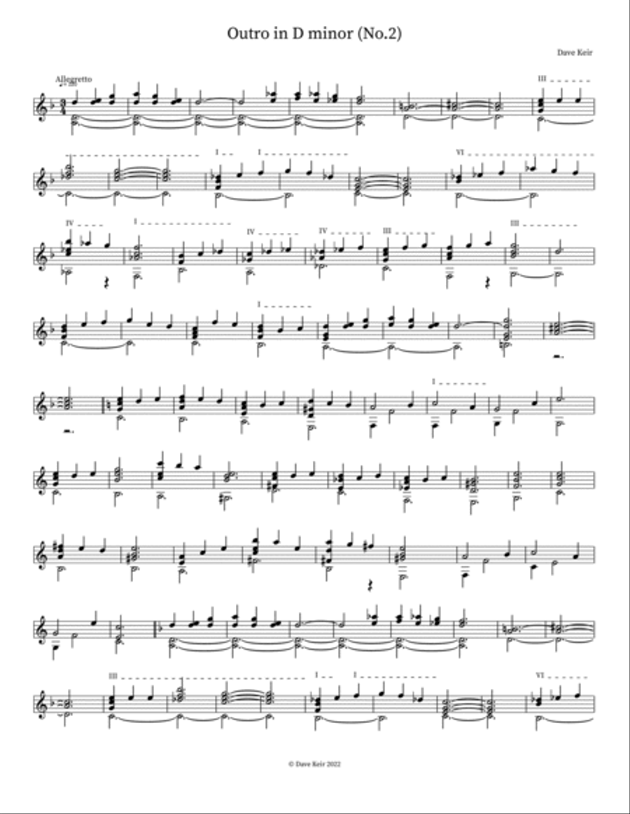 Outro in D minor (No.2) Outro in D minor (No.2) Part scores gallery preview page 6