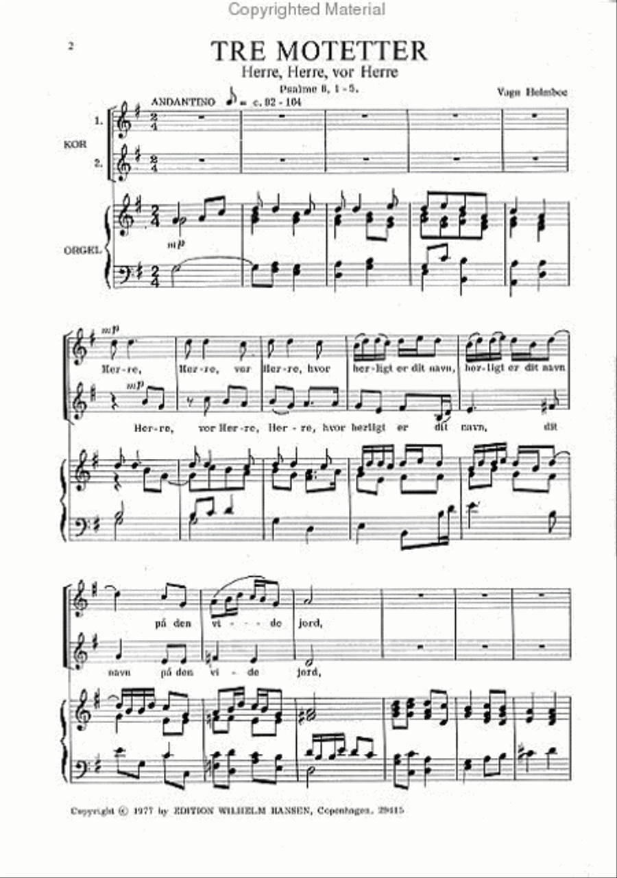 3 Motets 2-Part scores gallery preview page 2