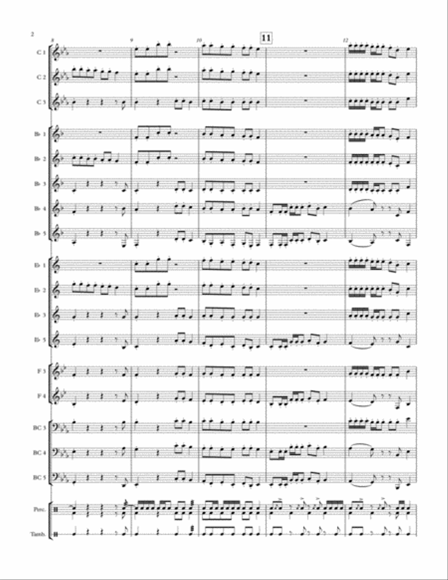 Twinkle Variants - Adaptable Quintet for Winds Concert Band scores gallery preview page 2