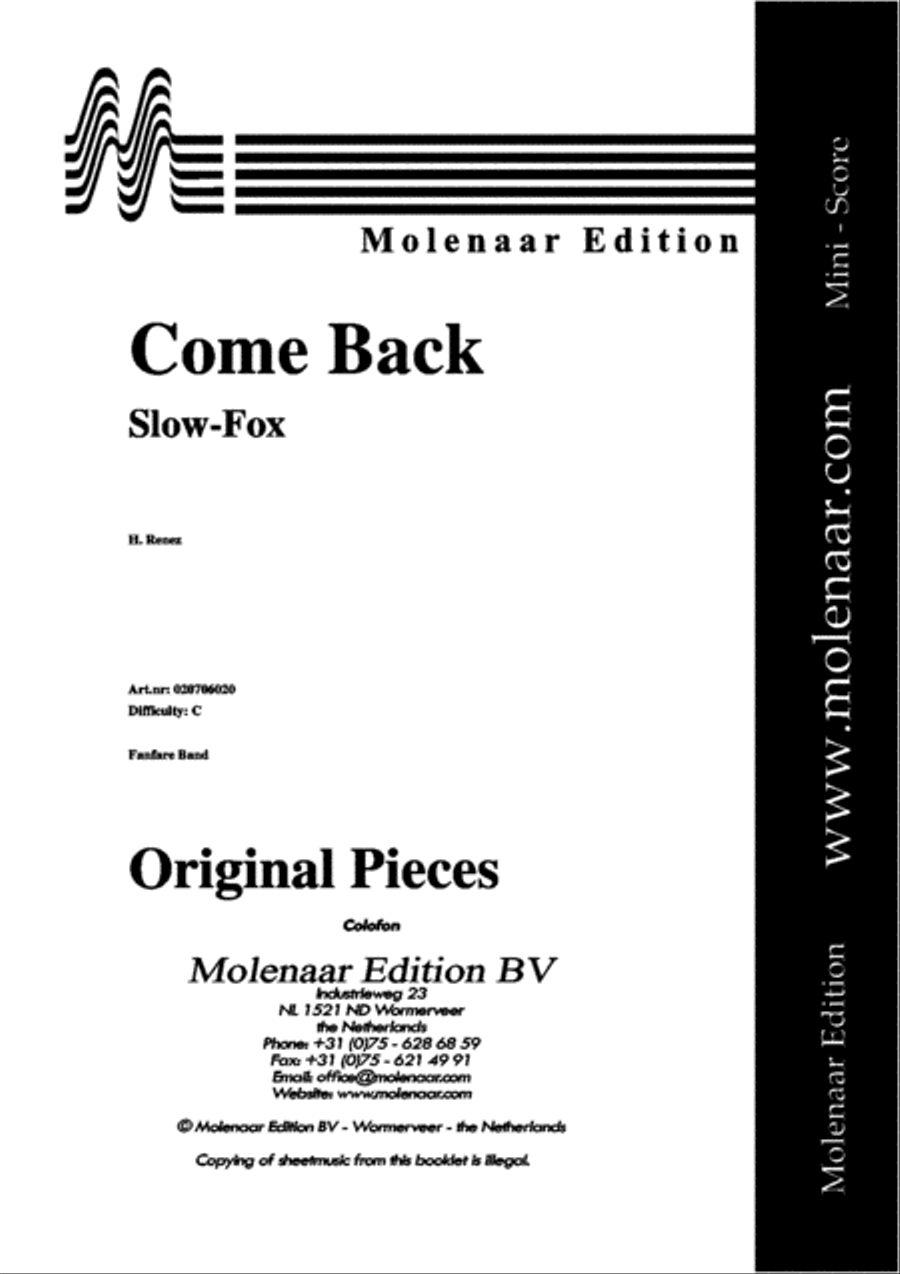 Come Back Fanfare Band scores gallery preview page 2