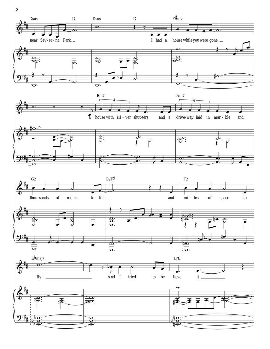 I'd Give It All For You (from Songs for a New World) Piano, Vocal scores gallery preview page 2