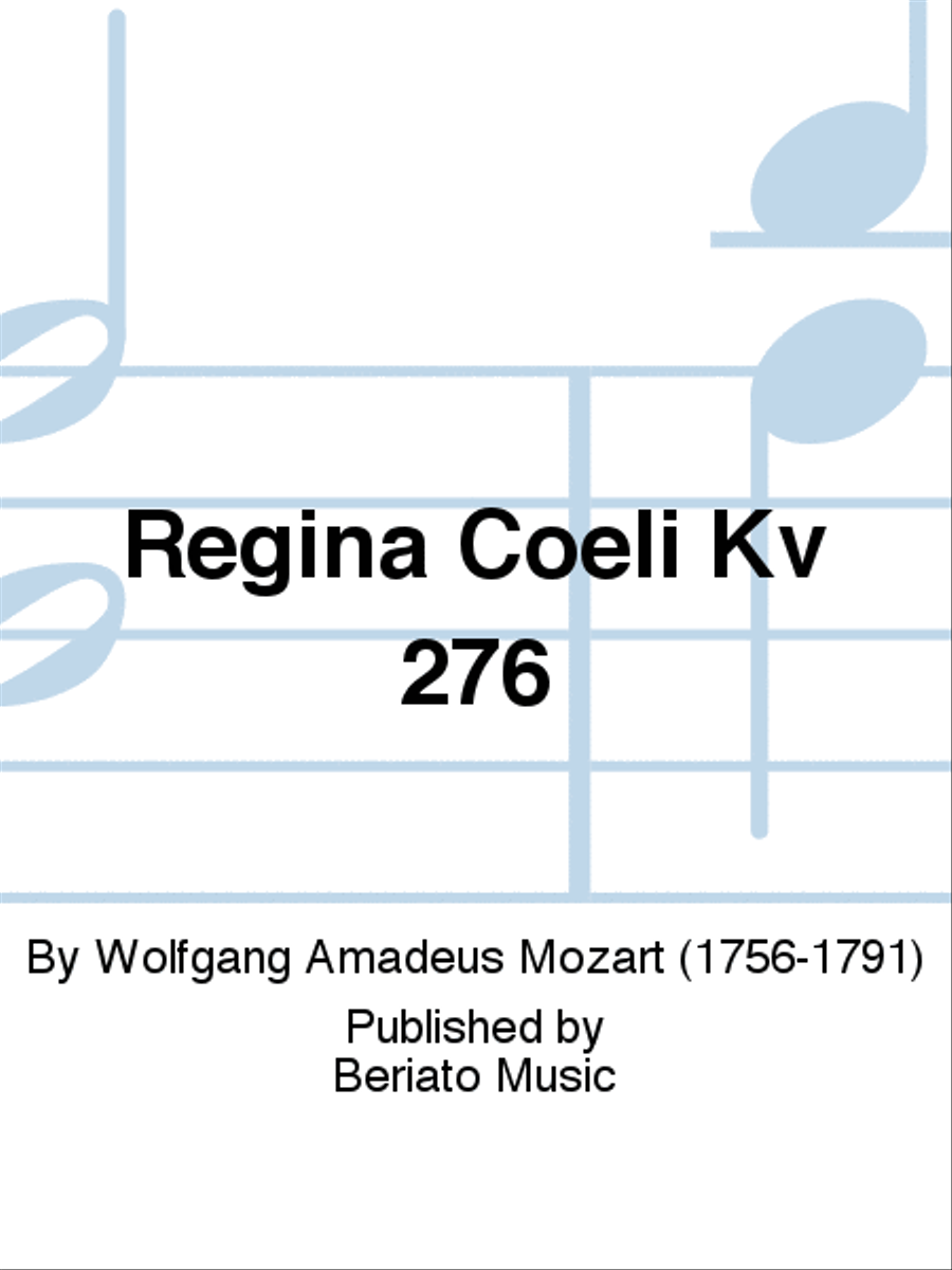 Regina Coeli Kv 276 Regina Coeli Kv 276 Mixed Choir scores gallery preview page 1