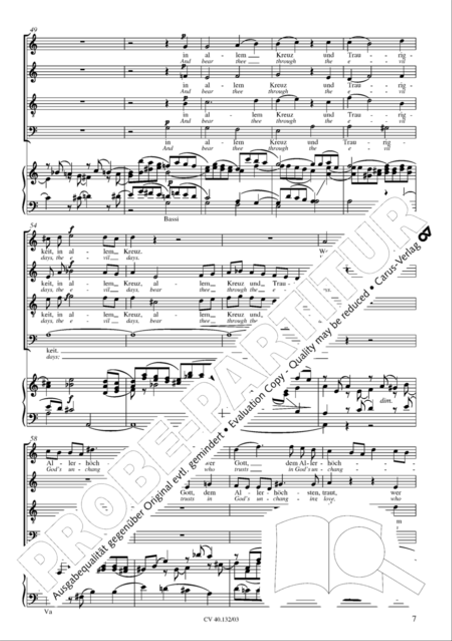 All those who seek God's sov'reign guidance (Wer nur den lieben Gott lasst walten) 4-Part scores gallery preview page 8