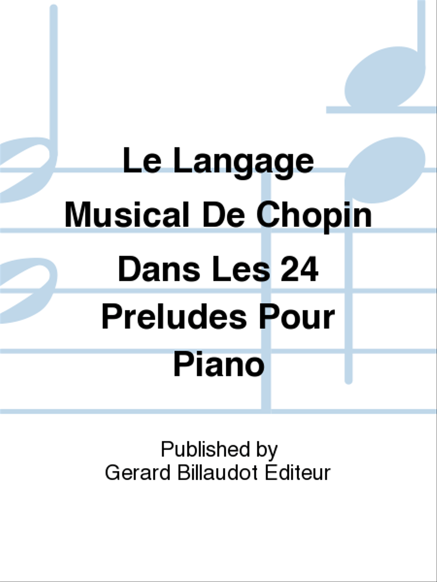 Le langage musical de Chopin Piano scores gallery preview page 1