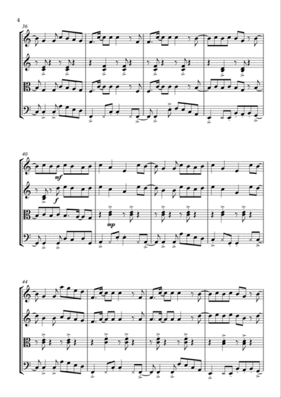Senorita Senorita String Quartet scores gallery preview page 5