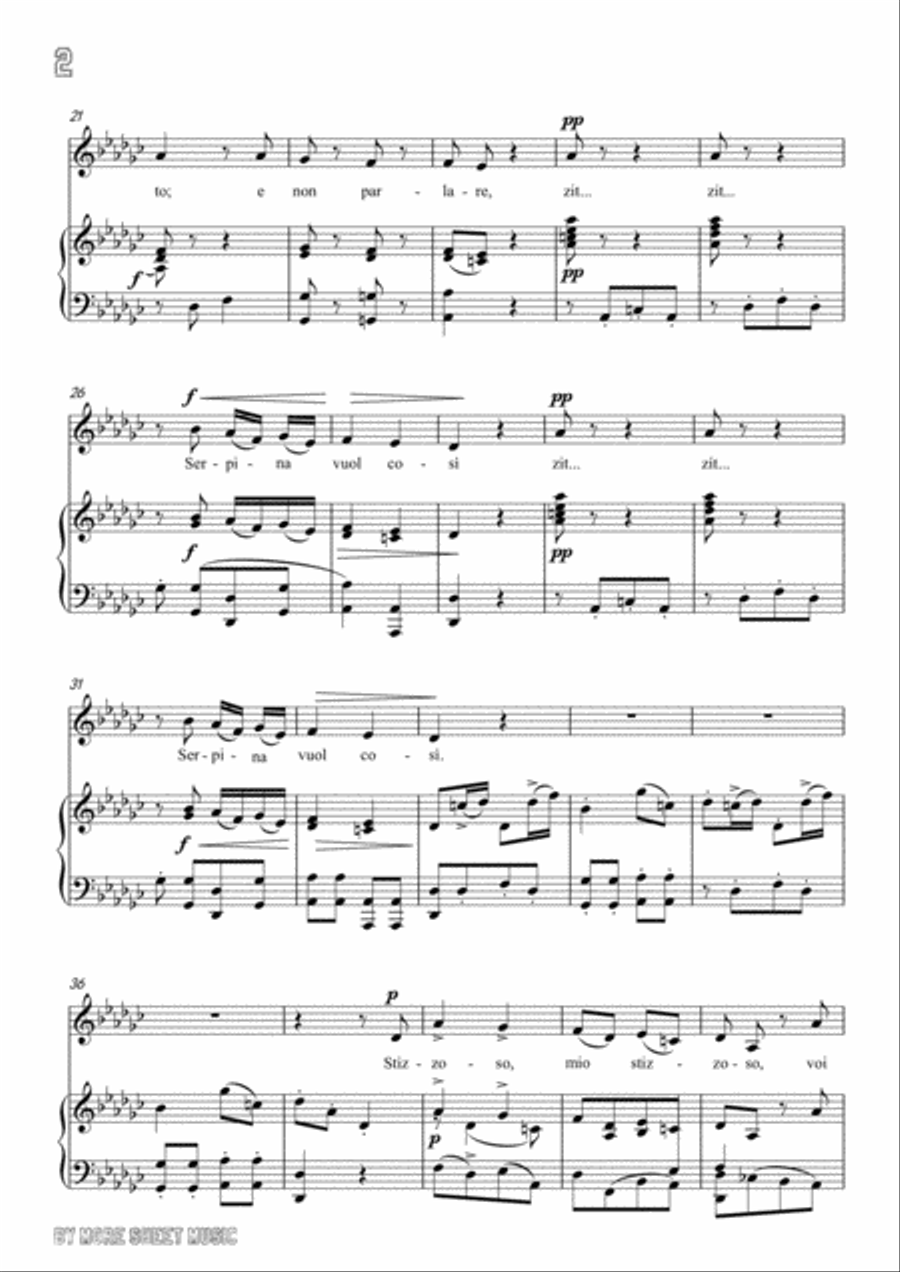 Pergolesi-Stizzoso,mio stizzoso in G flat Major,for Voice and Piano Voice Solo scores gallery preview page 4
