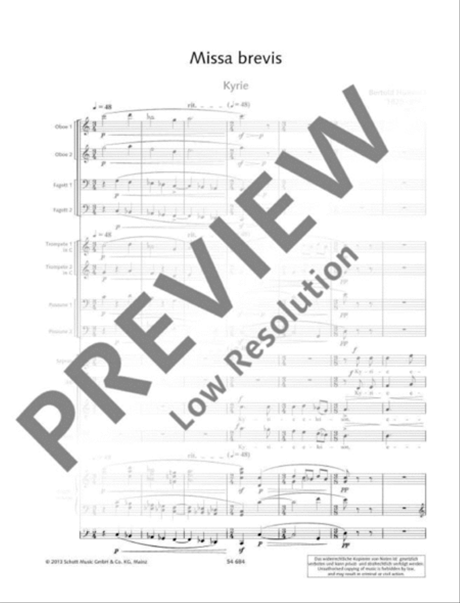 Missa brevis Mixed Choir scores gallery preview page 6