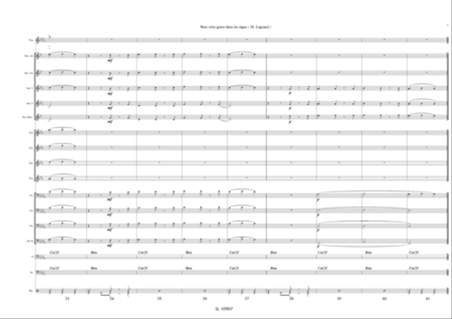 Rien n'est grave dans les aigues pour voix solo et big band Jazz Ensemble scores gallery preview page 6