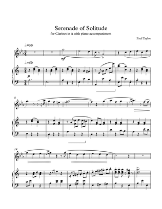 Book cover for Serenade of Solitude (for Clarinet in A)