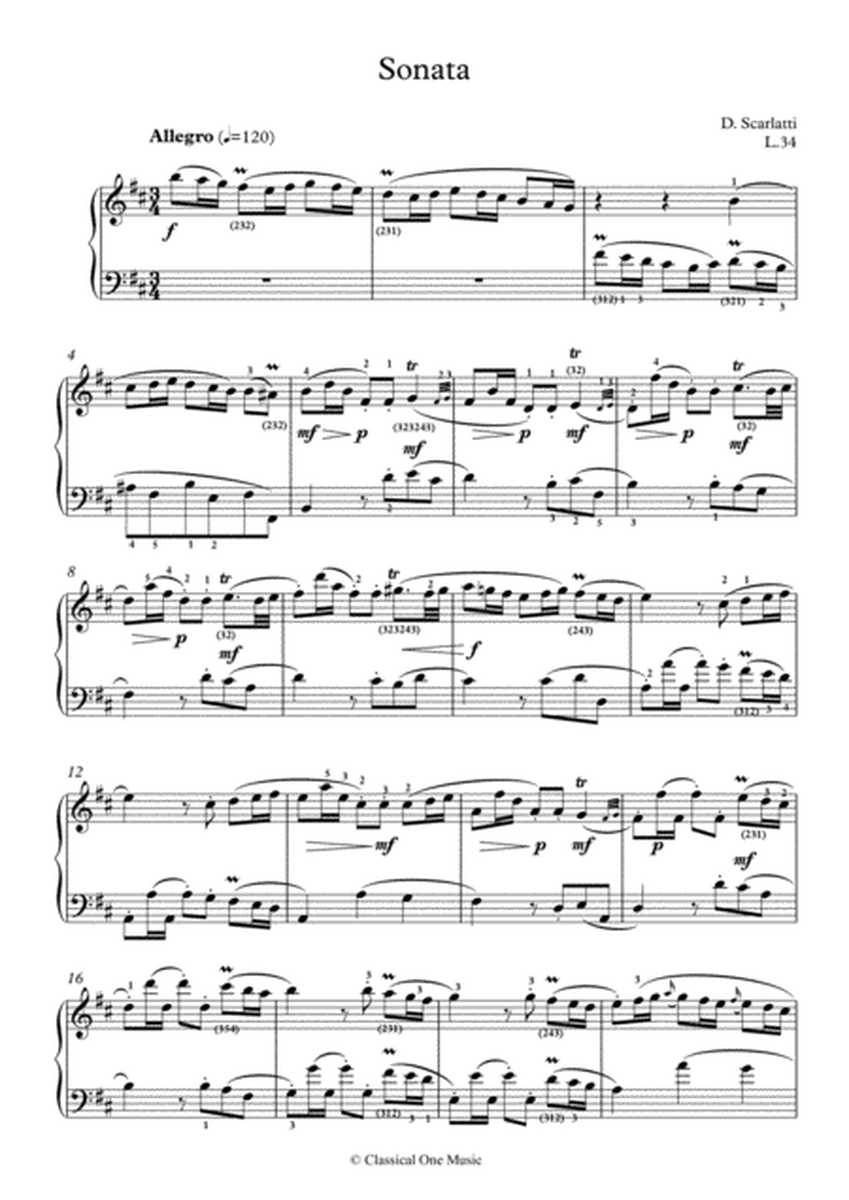 Scarlatti-Sonata in B-minor L.34 K.376(piano) image number null