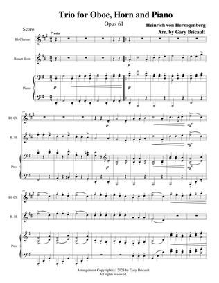 Trio for Oboe, Horn and Piano - Opus 61 - Presto