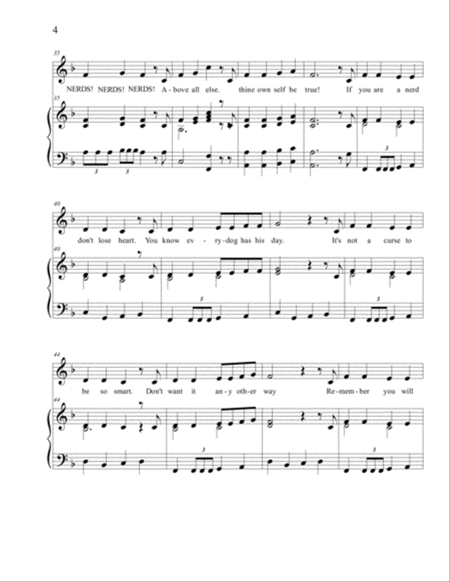 THE MARCH OF THE NERDS THE MARCH OF THE NERDS Voice scores gallery preview page 4