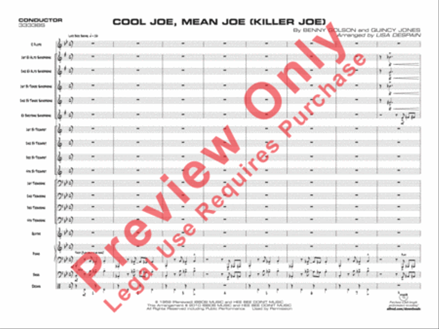 Cool Joe, Mean Joe (Killer Joe) Jazz Ensemble scores gallery preview page 4
