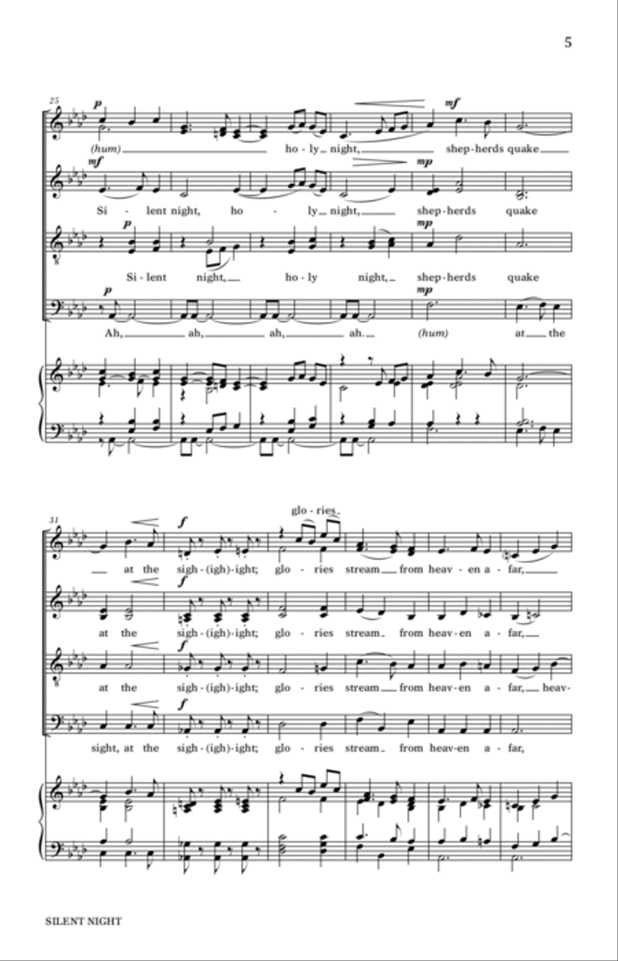 Silent Night Silent Night 4-Part scores gallery preview page 3