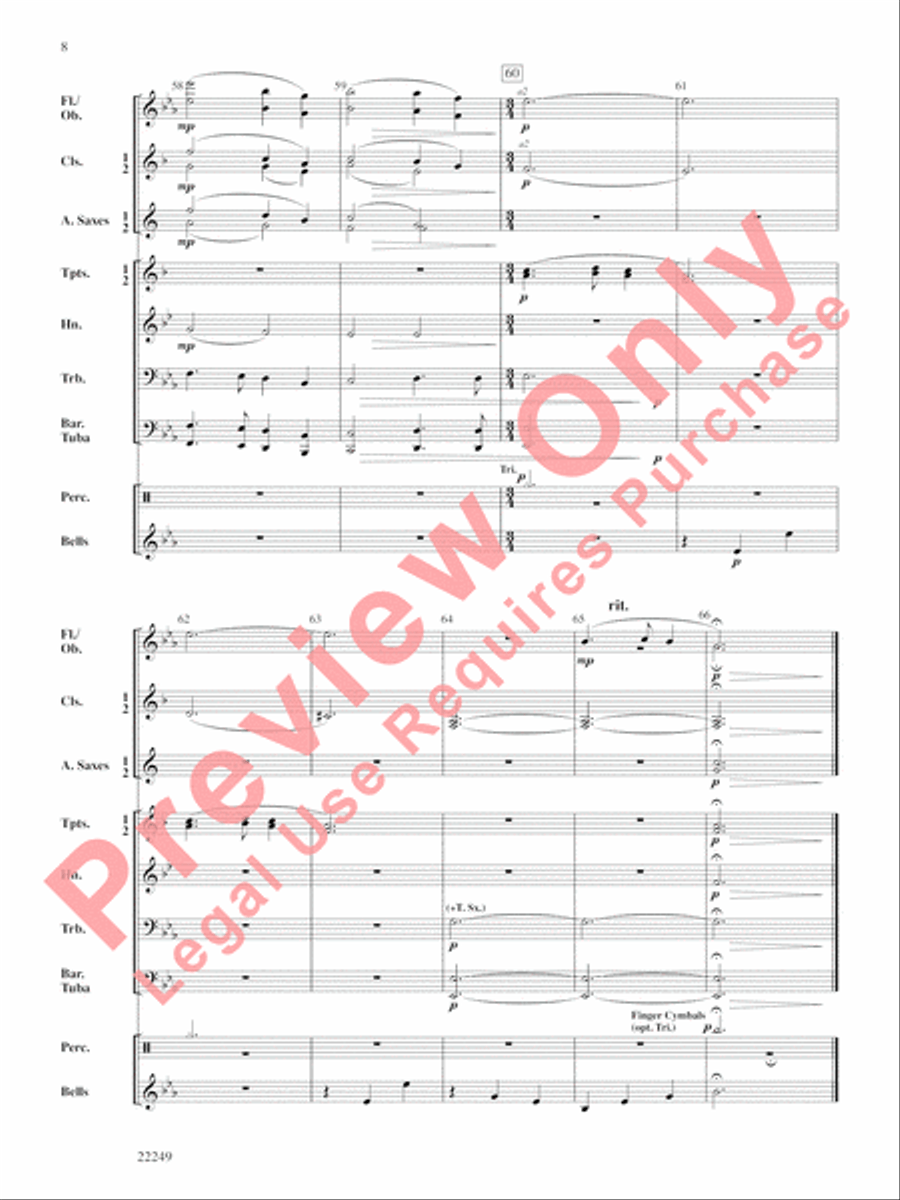 All Through the Silent Night Concert Band scores gallery preview page 9