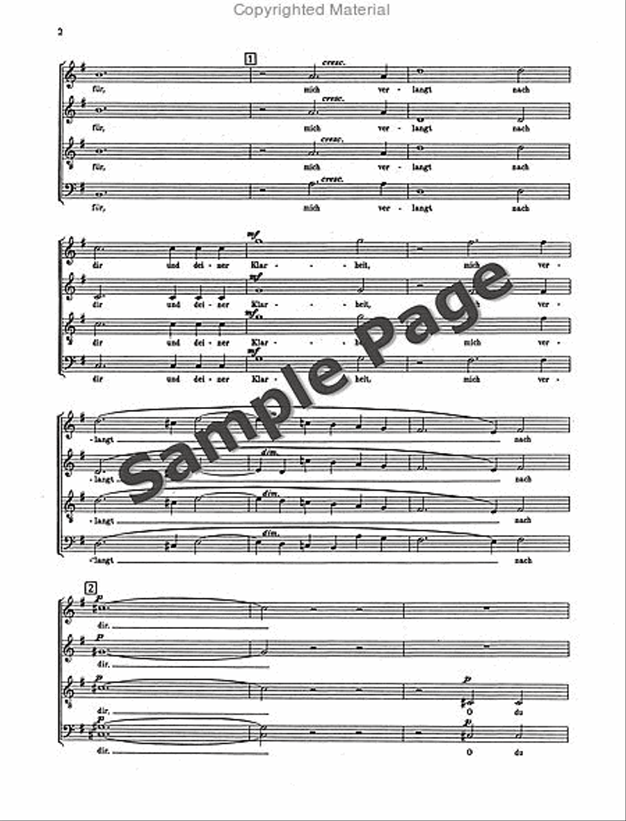 Vom Wesen Und Vergehen Op. 45 4-Part scores gallery preview page 3