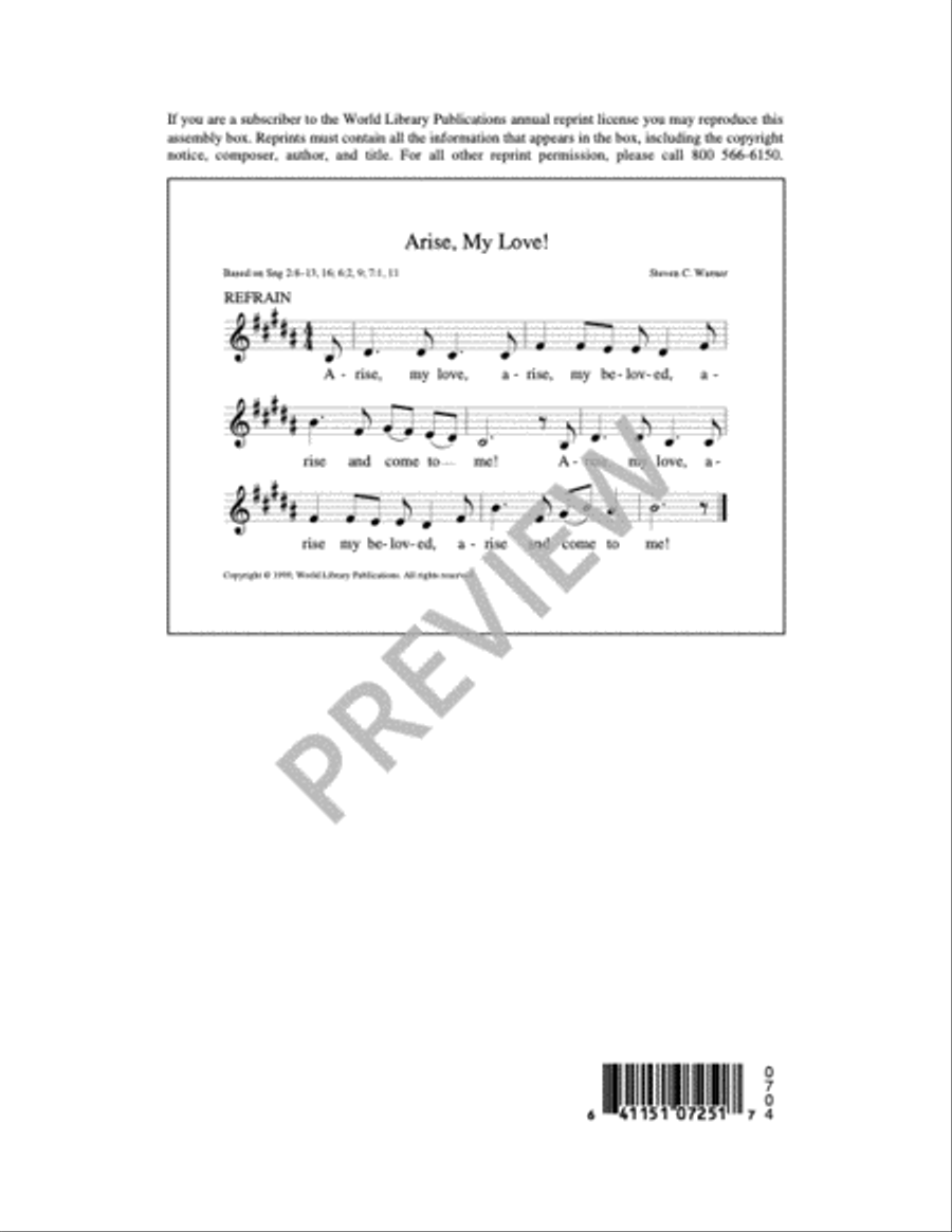 Arise My Love/Song of Solomon 4-Part scores gallery preview page 6