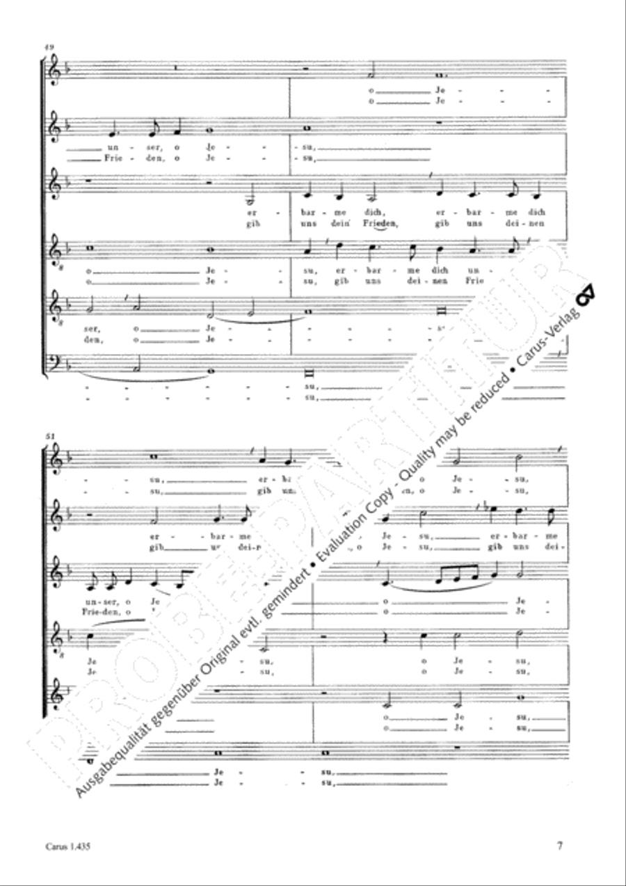 O Lamb of God most holy (O Lamm Gottes, unschuldig) Choir scores gallery preview page 8