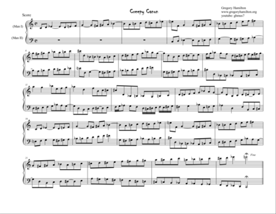 Creepy Canon Creepy Canon Small Ensemble scores gallery preview page 1