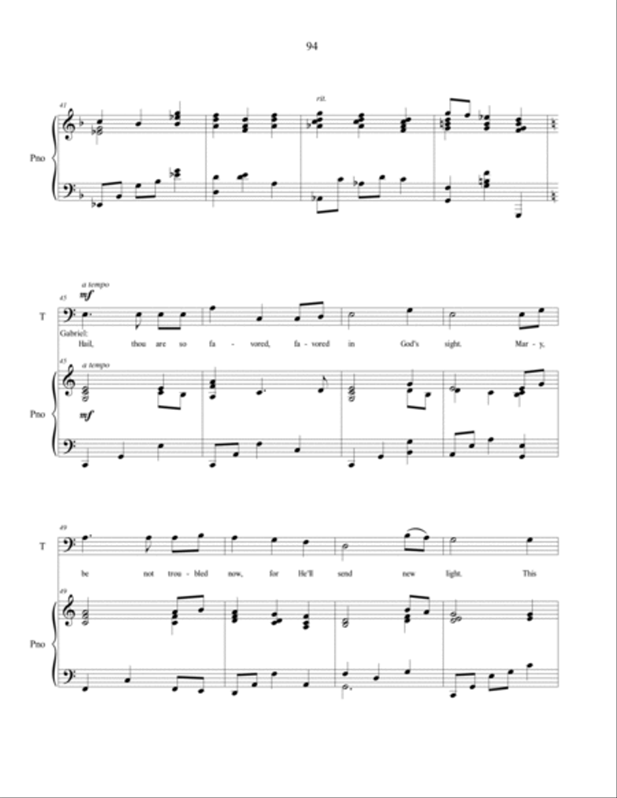Highly Favored, sacred vocal solo (alto-tenor) Voice Solo scores gallery preview page 5