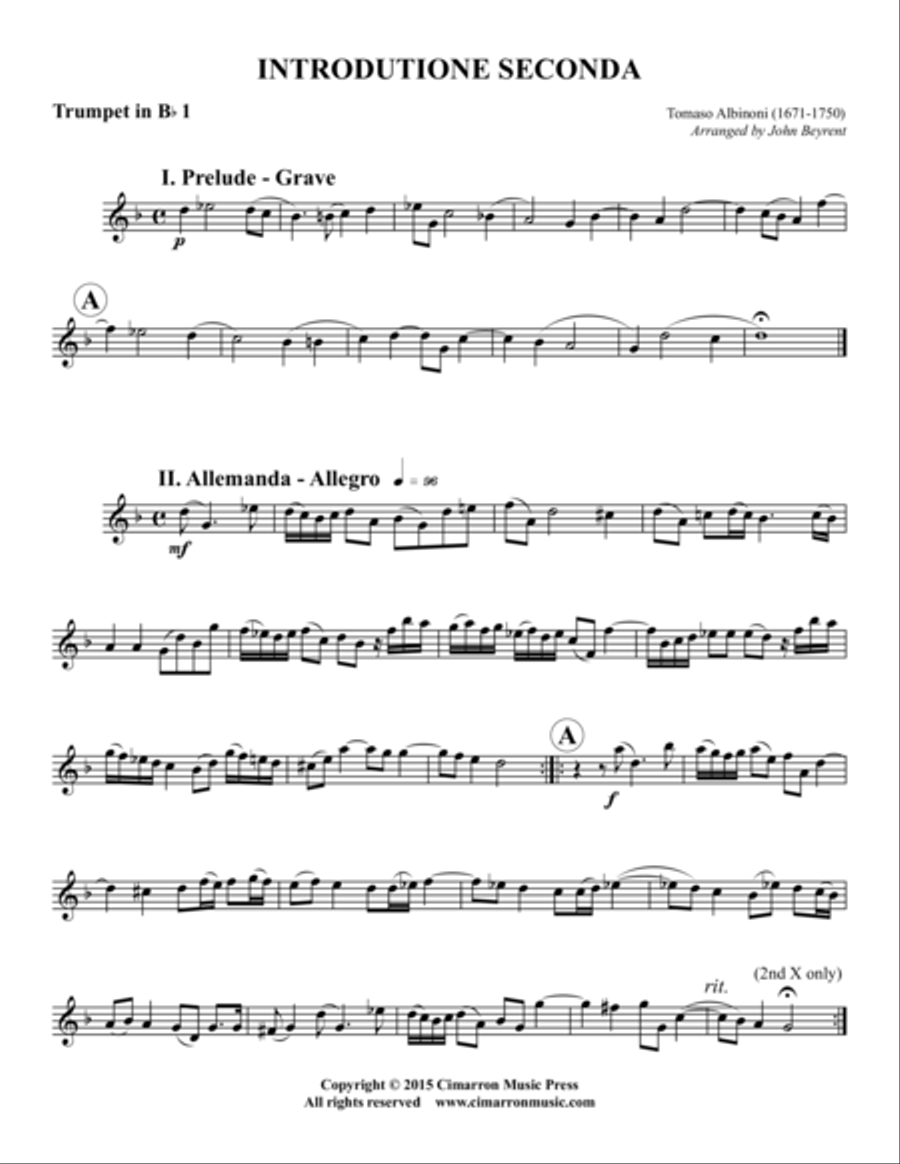 Introdutione Seconda Brass Quintet scores gallery preview page 4