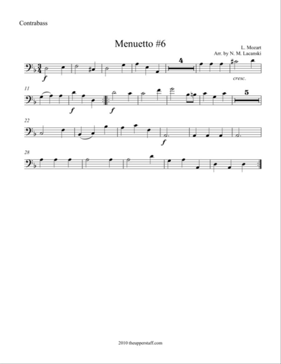 Menuetto #6 String Orchestra scores gallery preview page 1