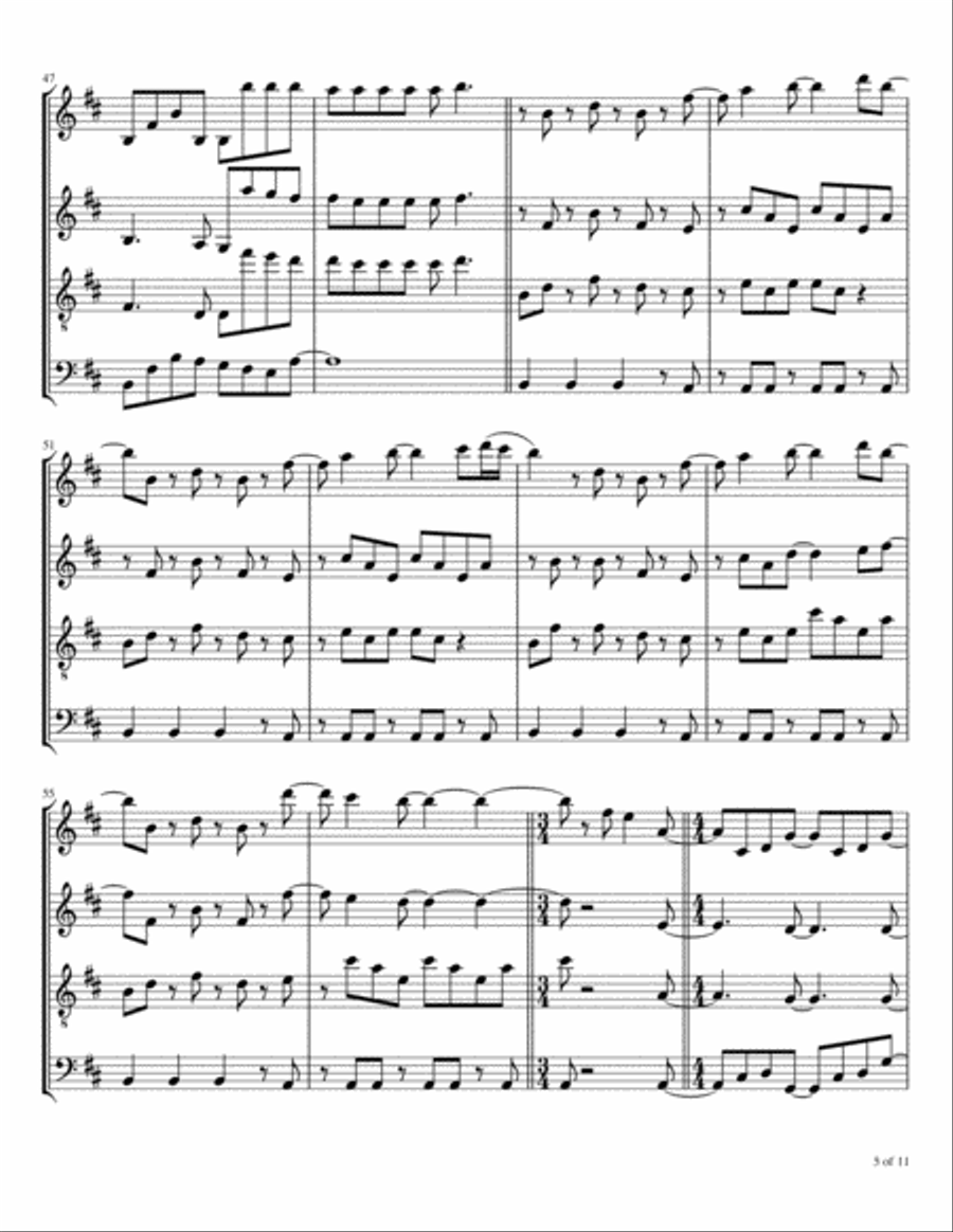 Love Will Find A Way Woodwind Quartet scores gallery preview page 6